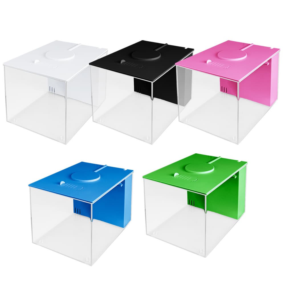 Ultra-Clear Micro Landscape Mini Desktop Tank Water Scene Transparent Ecological Colorful Automatic Circulation Back Filter Tank Aquascaping