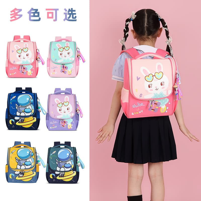 Wholesale New Style Kindergarten Cartoon Cute Backpack, Lightweight Spine Protection Children's Backpack, Safety Glow-in-the-Dark Space Backpack