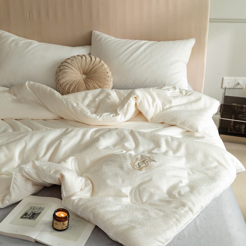 2-in-1 Core Winter Quilt, Spring/Autumn Pure Cotton High-End Summer 55% Quilt, Air Conditioning 80S Dual-Layer Soybean Luxury
