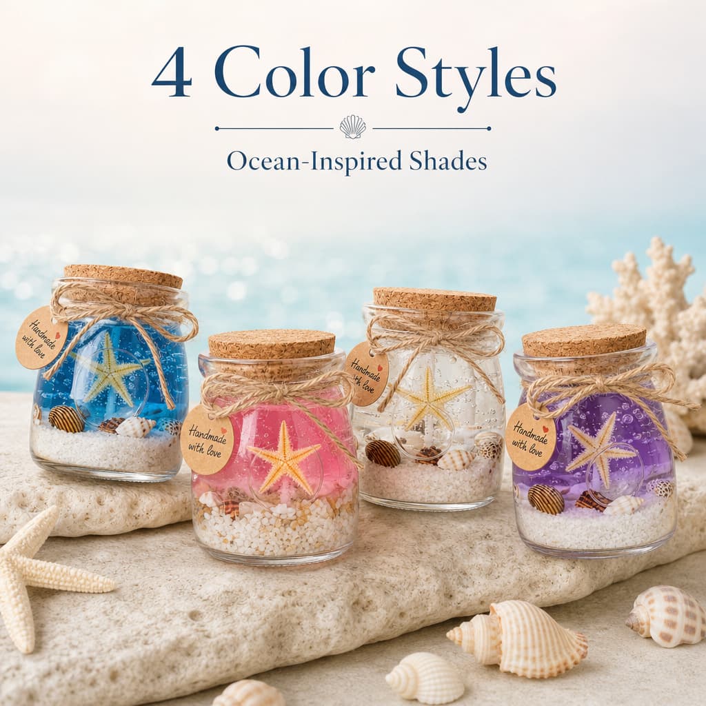 Cross-border ocean pudding jar shell scented candle scent glass pudding jar conch crystal jelly candle scent