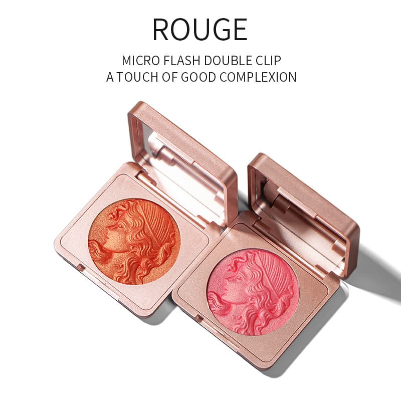 Cross-border CDE blush smart girl natural nude makeup blush light thin color low saturation blush powder makeup processing
