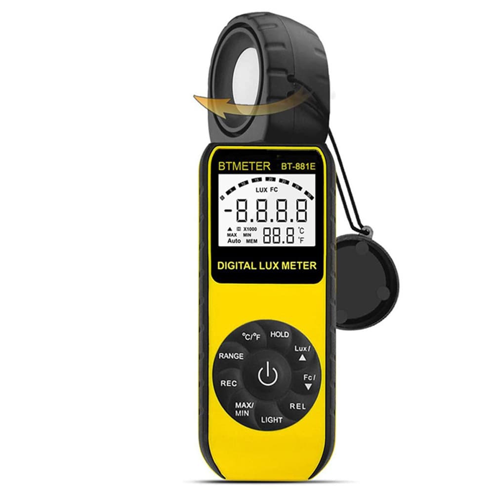 Cross-border Digital Illuminance Meter 881E Photometer Luminance Meter 300,000 Lux Professional Grade Photometry