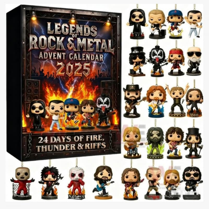 Cross-border Hot Selling Legends of Rock Metal Advent Calendar, Christmas Countdown Calendar