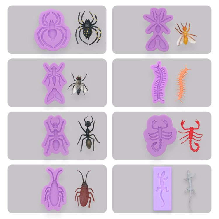 Realistic Insect Fondant Mold DIY Creative Handmade Chocolate Cake Decorating Spider Centipede Scorpion Silicone Mold