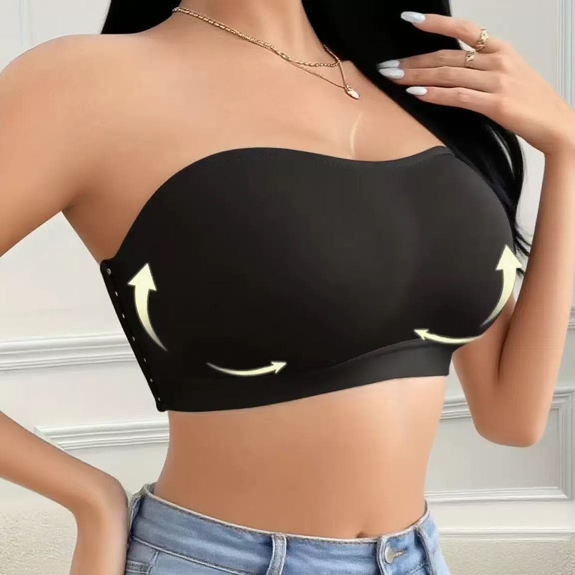 Cross-Border European and American Popular Hot-Selling Bra, Wrap-Around Bra, Push-Up Bra, Anti-Exposure, Anti-Slip, Sexy Lingerie Bra