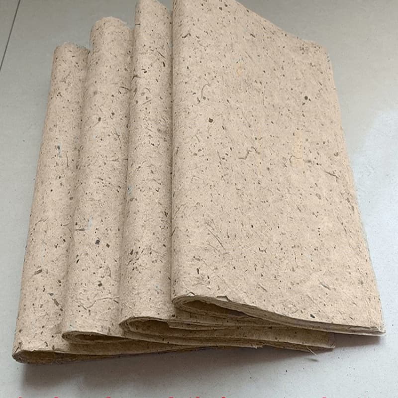 Thickened rough-edged moxa stick mulberry bark paper, ancient papermaking method for antique-style wine sealing, handmade specialty.