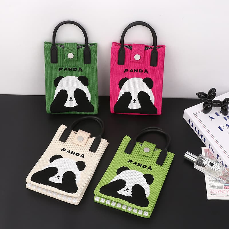 Korean Style Versatile Mobile Phone Bag Manufacturer Wholesale Crossbody Bag Knitted Bag Handbag Fashionable Knitted Bag Lightweight Crossbody Bag