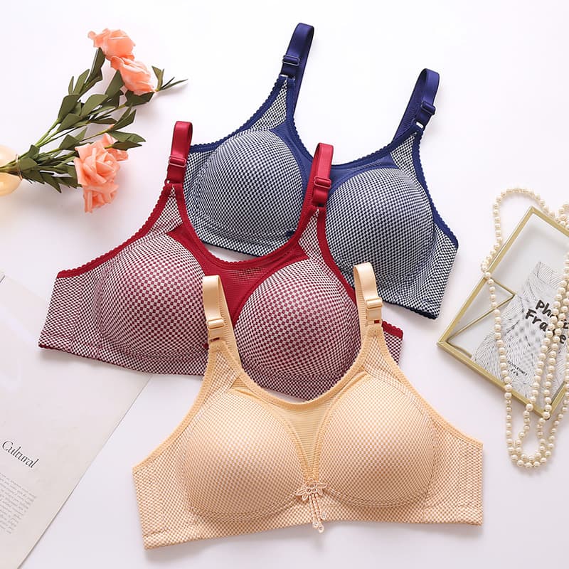 Cross-border direct sales genuine wire-free plus-size thin strapless bra, large chest minimizing, anti-wardrobe malfunction, gathering shaping underwear.