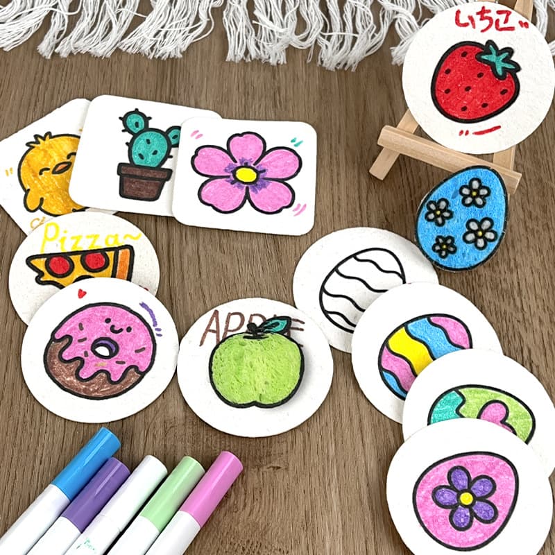 Foam Texture Painting DIY Handmade Art Wood Pulp Sponge Squeeze Paper Children's Toys Absorbent Sponge Large Drawing Materials