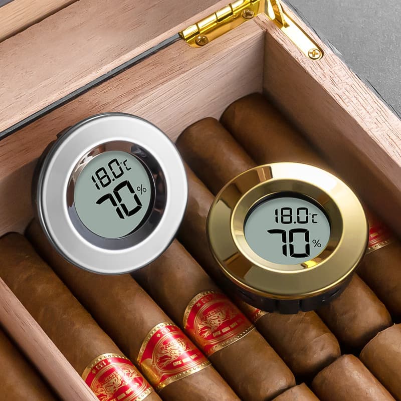 CIGARLOONG Cigar Temperature and Hygrometer Portable Accurate Measurement Electronic Hygrometer CLK-2023IB