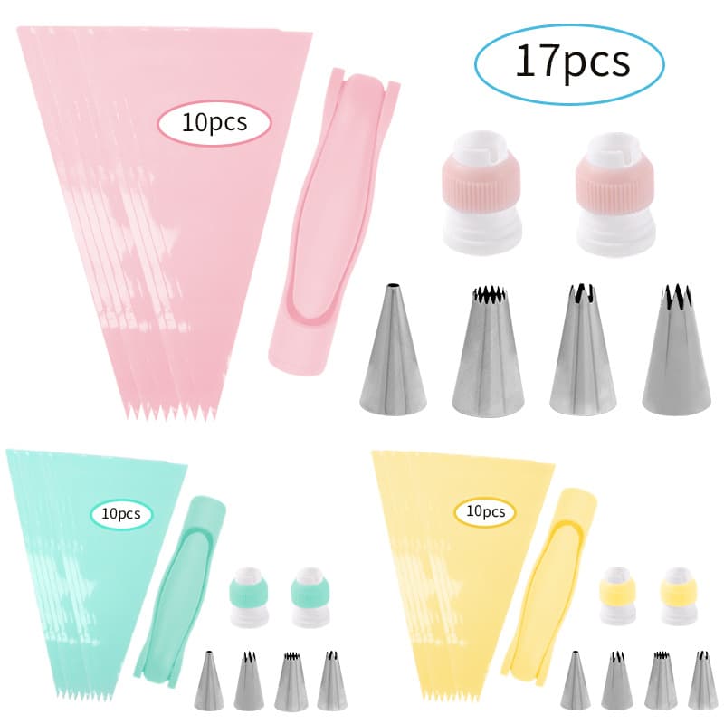 New Cross-Border 17-Piece Cake Icing Nozzle Set Cream Piping Gun Baking Cake Decorating DIY Tool