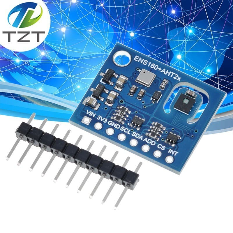ENS160+AHT21 CO2 eCO2 TVOC Carbon Dioxide Air Quality and Temperature Humidity Sensor