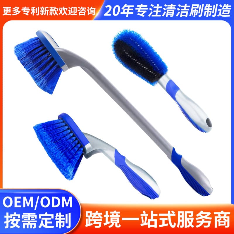 Factory Direct Rubber-Coated Cleaning Brush Car Detailing Tool Special Car Tire Wheel Hub Car Wash Wonder