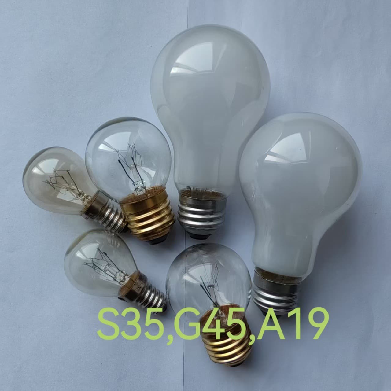 Tungsten Filament Bulb S35 G45 A19 E14 SE26 E27 Pendant Light Bulb Table Light Bulb Mirror Light Bulb Eco-Friendly Factory Direct