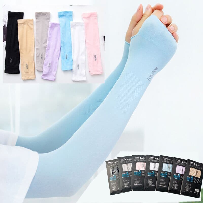 New Summer Sunscreen Gloves, Cool and UV-Protected Ice Silk Sleeves, Outdoor Driving Arm Guards for Men and Women