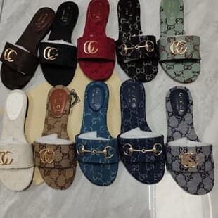 2026 New G-House Horsebit One-Strap Sandals Women Logo Flat Sandals Trendy Versatile Outdoor Sandals Cross-Border