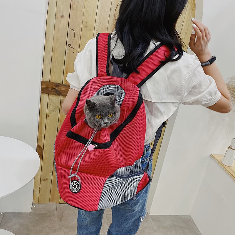 Breathable Dog Carrier Pet Backpack Cat Carrier Space Travel Pet Bag Cat Chest Front Backpack Outdoor Carry Bag