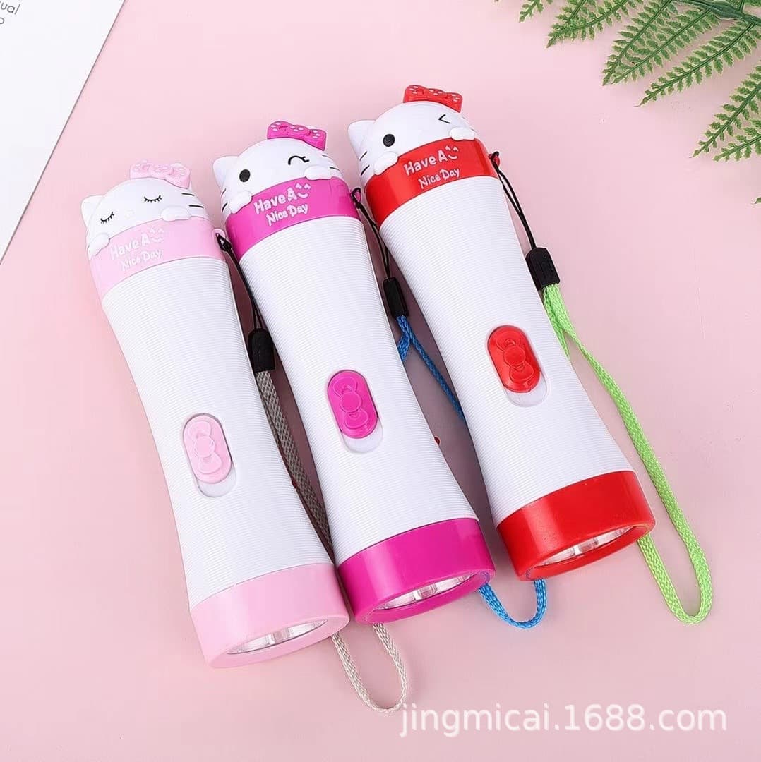Factory Direct Cute Cat LED Rechargeable Flashlight for Night Lighting, Dual-Use for Home and Outdoors Cartoon Flashlight