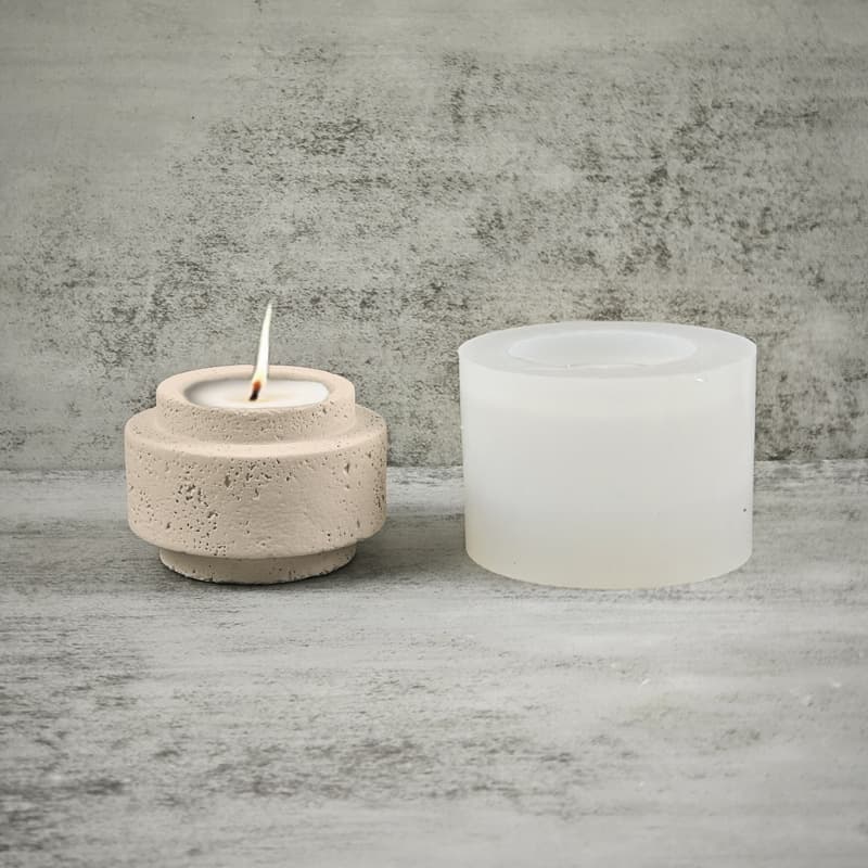 Nordic Simple Round Aromatherapy Candle Cup Silicone Mold DIY Cement Plaster Cup Candle Holder Decoration Mold New Style