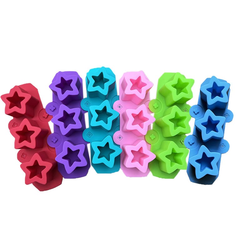 Squeeze Toy Mold 3-Cup Ice Cube Silicone Mold, Five-Point Star Succulent Planter Mold, Concrete Silicone Flower Pot