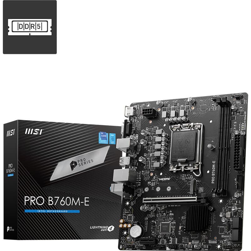 Microstar PRO B760M-E DDR5 Game Office Computer PC Motherboard Supports CPU13400F
