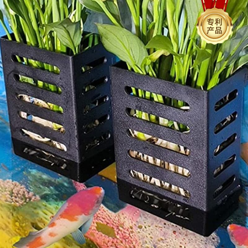 Fish Tank Plant Rack Chopsticks Holder Absorbent Plastic Square Hollow Storage Basket For Hydroponic Plants Pet Aquarium