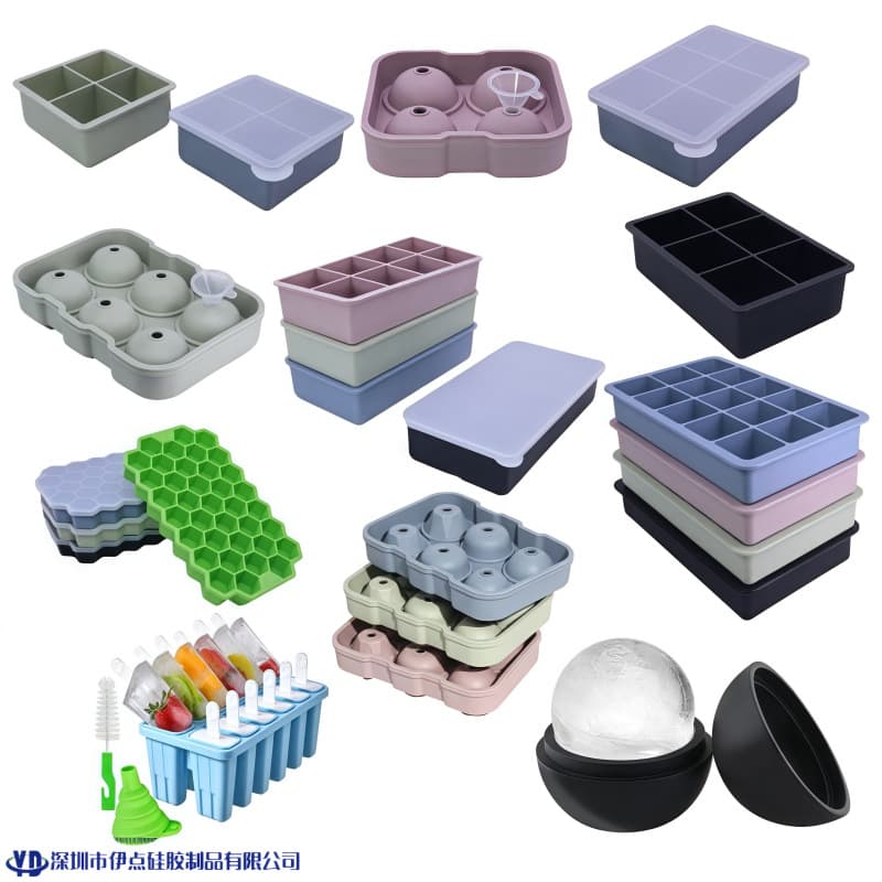 In Stock 15-Cavity 6-Ball Round Ice Ball Mold Skull 8-Cavity Ice Cube Tray with Lid Diamond Rose Food-Grade Ice Maker