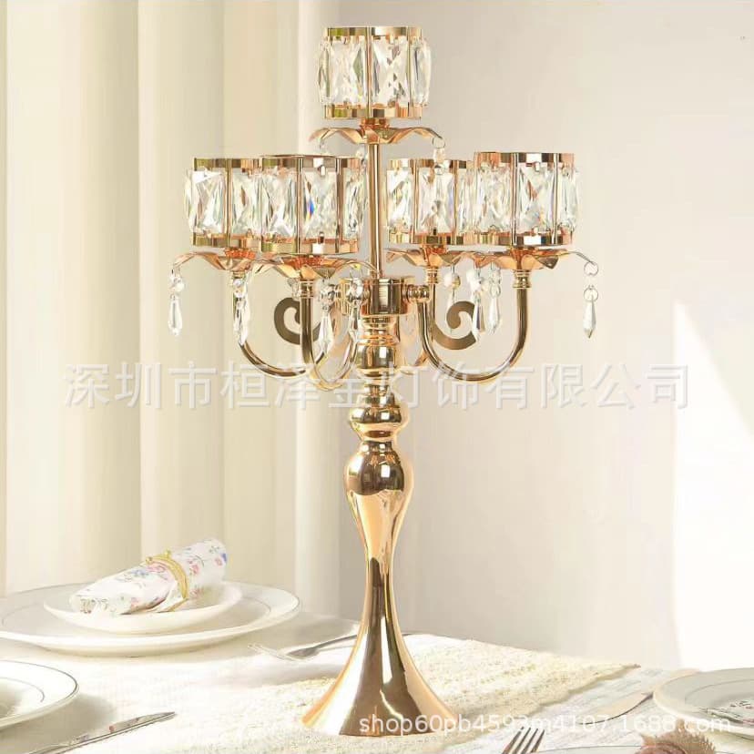 Nordic Style Simple Candlestick Iron Home Living Room Decorations Simple Candlelight Dinner Romantic Dining Table Decoration