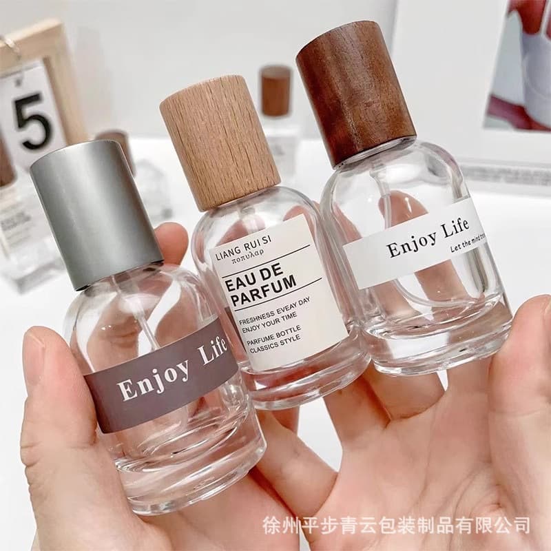 Lab Dispensing Bottle Perfume Bottle 30ml 50ml Transparent Press Spray Bottle Glass Empty Bottle Sample Refill Bottle