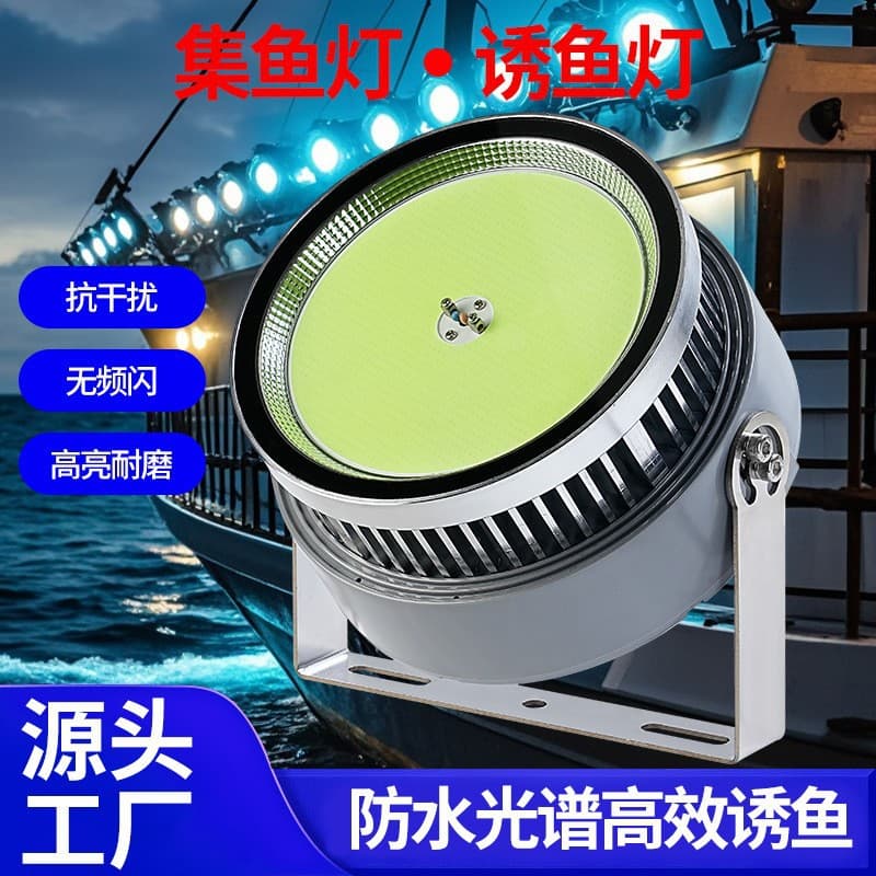 Marine 1000W fish gathering light LED high power fishing boat lighting 220V fish luring fish gathering fishing light squid light