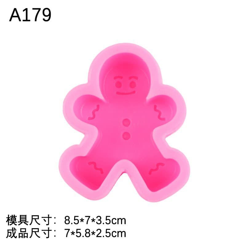 Christmas Series Christmas Tree Gingerbread Man Aromatherapy Candle Mold Christmas Decoration Aromatherapy Candle DIY Materials