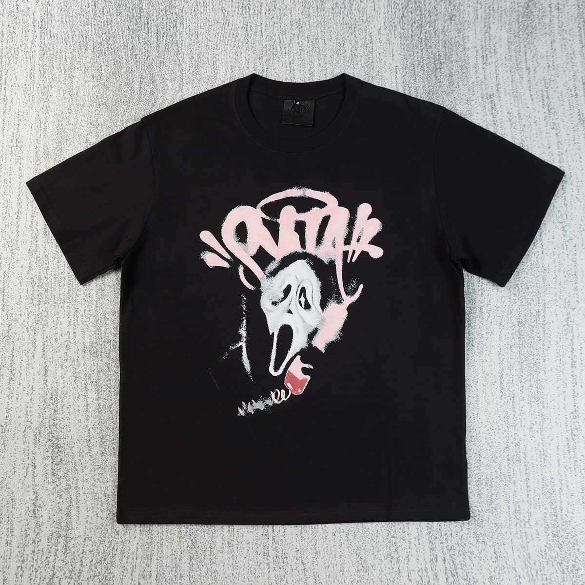 Cross-border Trade T-shirt SYNA Funny Halloween World Scream Print Round Neck Short Sleeve T-shirt for Men and Women
