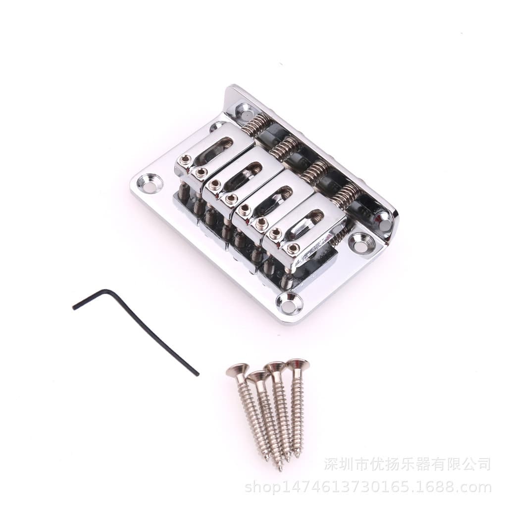 4-String Electric Guitar Bridge Silver Four-String Cigar Box Guitar Electric Guitar Box Bridge Cigar Box
