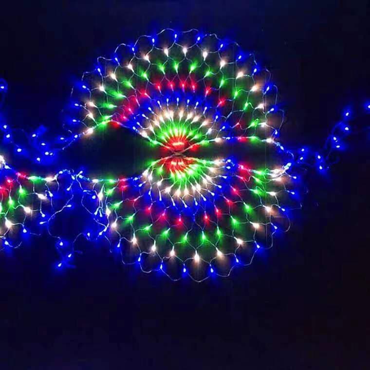 LED Peacock Net Light Outdoor Waterproof Fishing Net Light String Light Flash Light Starry Sky Christmas Light Garden Decoration Light