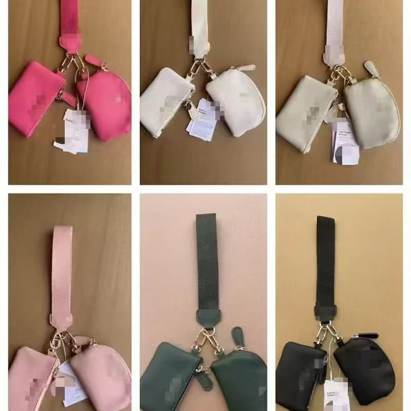 LU Amazon cross-border new mini zipper wristband wallet women's double bag wristband portable key chain wallet
