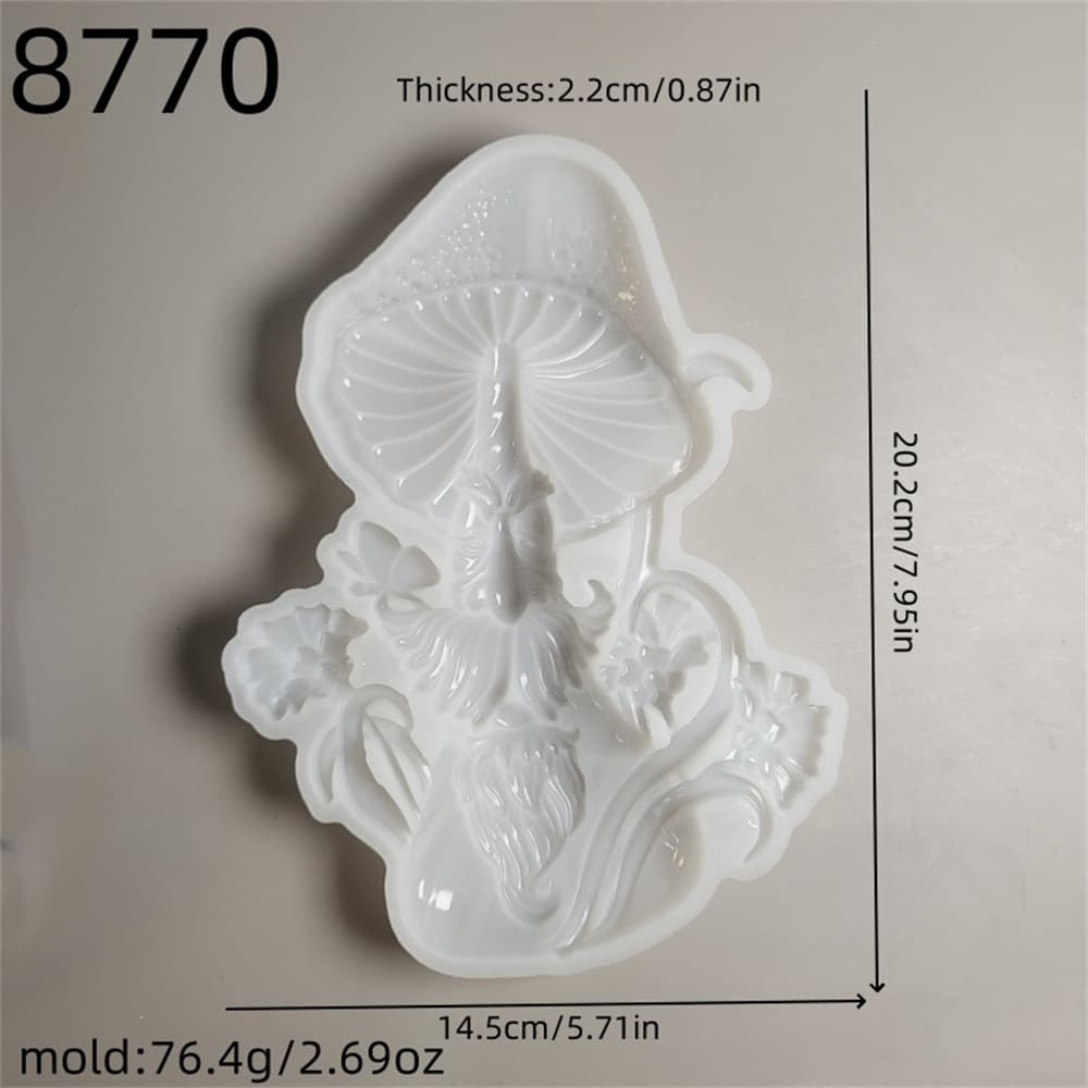 Mushroom Man Wall Hanging Silicone Mold DIY Desktop Ornament Decoration Crystal Epoxy Resin Mold
