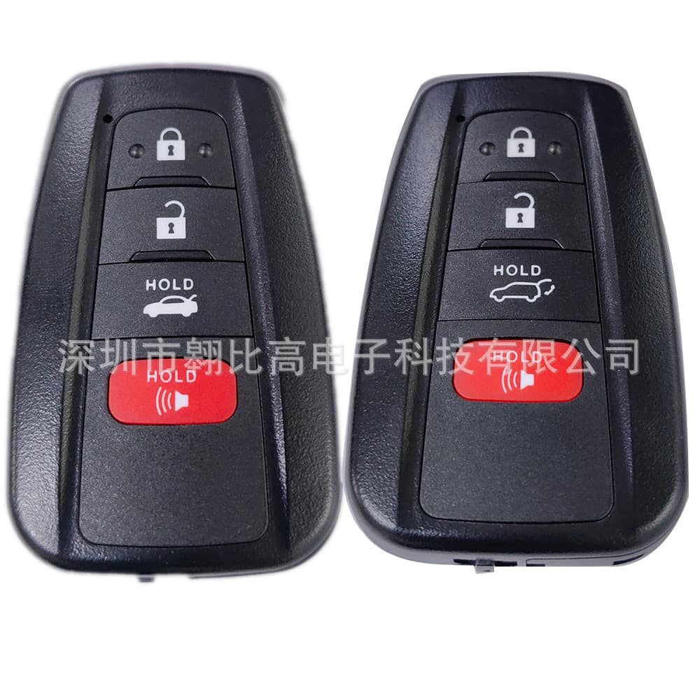 Compatible with Toyota RAV4, Camry, and Highlander 4-button smart car key HYQ14FBC remote key