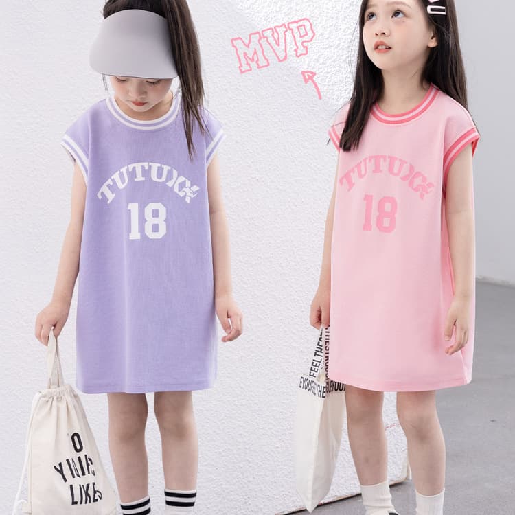 Tutu Little Elephant Girls T-shirt Dress 2026 Summer New Children's Clothes Short-Sleeved Children's Vest Dress Baby Dress