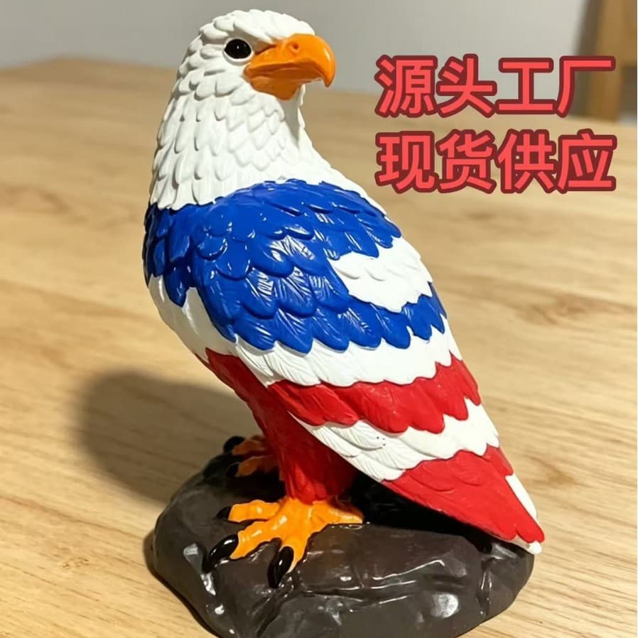 Cross-border New In Stock Stained Glass Bird Wall Lamps Collection Resin Eagle
