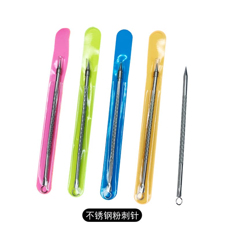 Beauty Tool Set, Stainless Steel Acne and Blackhead Extractor, Anti-acne Pimple Squeezer