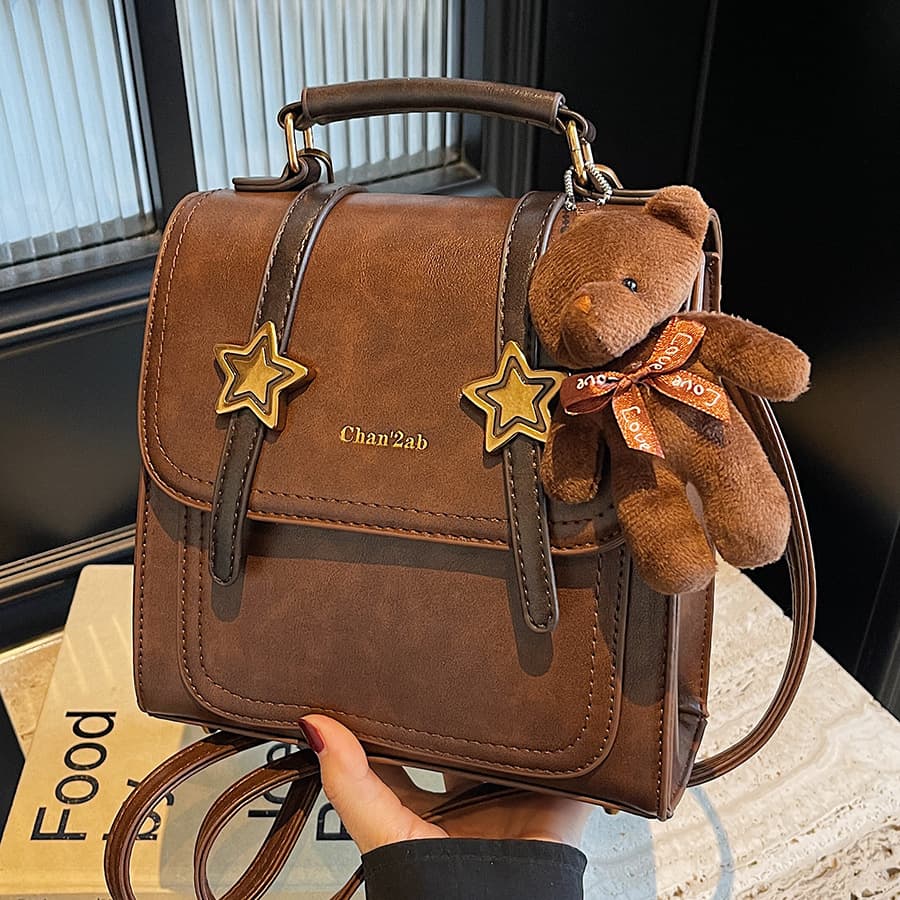 Premium Retro Versatile College Backpack for Women 2025 New Trendy Fashion Student Class Commuter Small Backpack