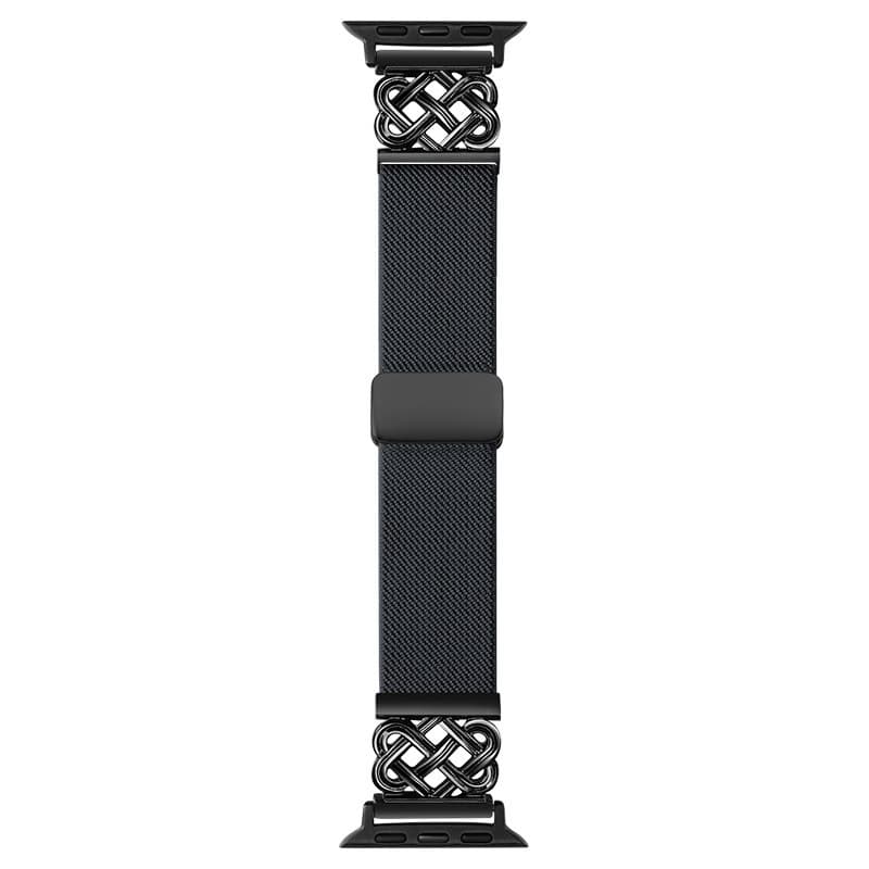 Manufacturer's new model suitable for Apple watch bands 1-10 generations SE watch band Chinese knot metal head braided nylon watch band