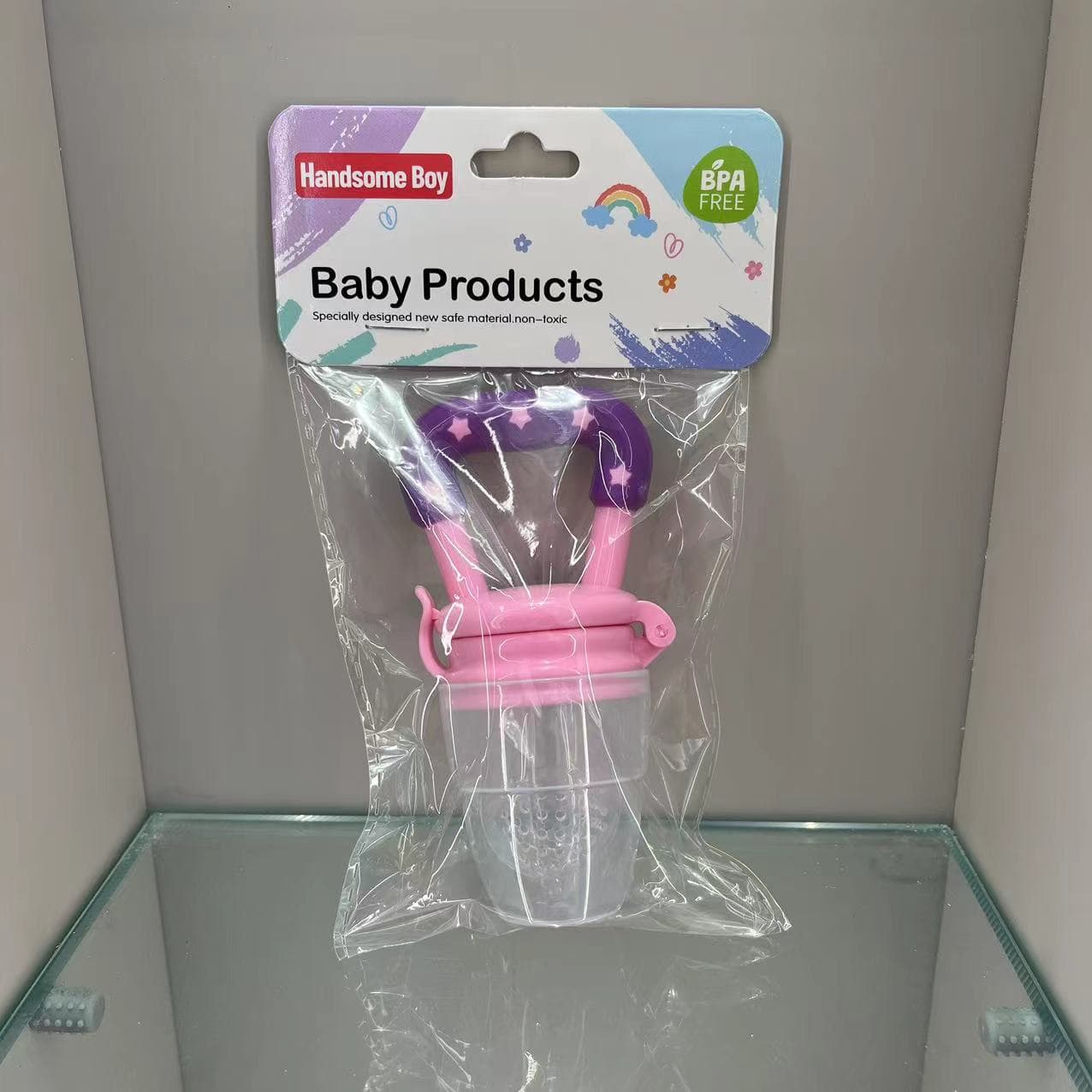 PP silicone baby chewing fruit food supplement artifact children's teether baby pacifier food grade fruit and vegetable music