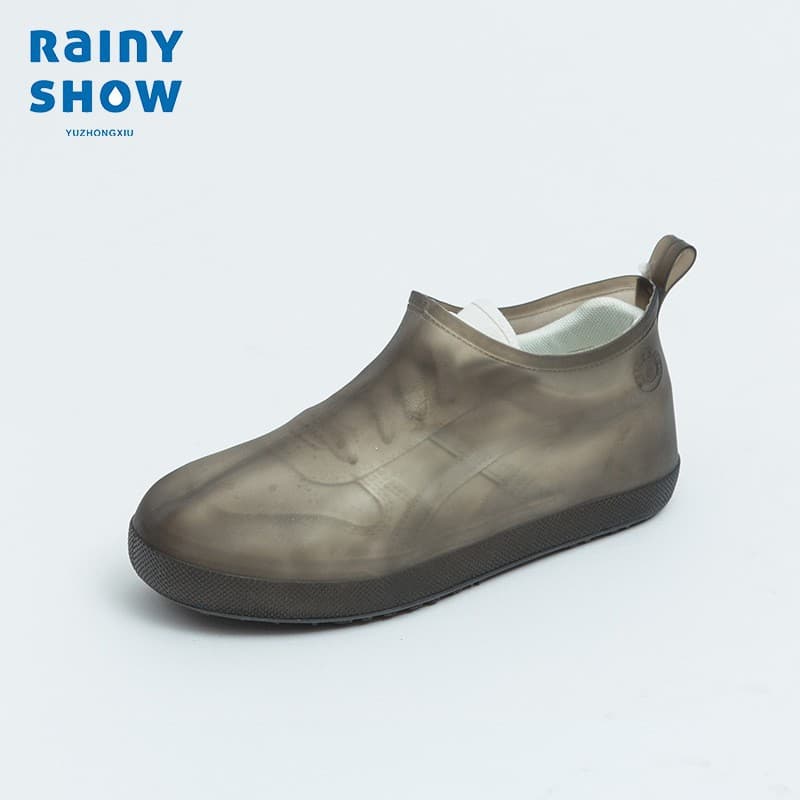 Wholesale of silicone rain shoe covers for outdoor use, waterproof, anti-slip, and wear-resistant PVC rain shoe covers for travel