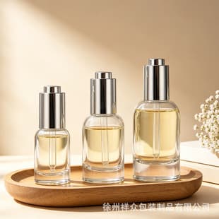 In Stock Round Thick Bottom Essential Oil Dropper Bottle Glass Bottle 15ml 30ml 50ml Glass Bottle Refill Bottle Essential Oil Bottle