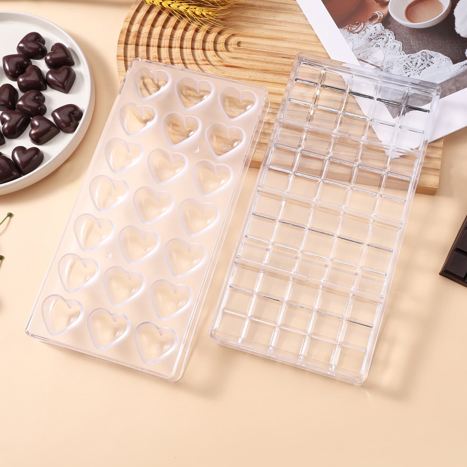 Factory Chocolate Mold Continuous Transparent Plastic Mold 3D Chocolate Mold DIY Chocolate Mold