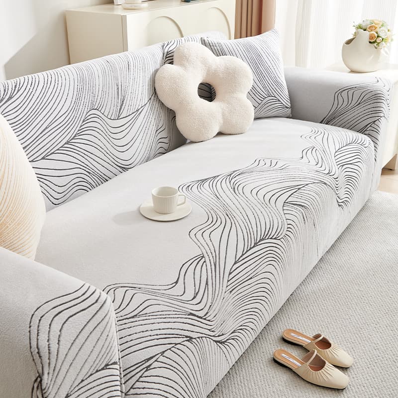 Panya Stretch Jacquard Velvet Full-Cover Sofa Slipcover Dust-Proof All-Season Nordic Premium Protective Cover