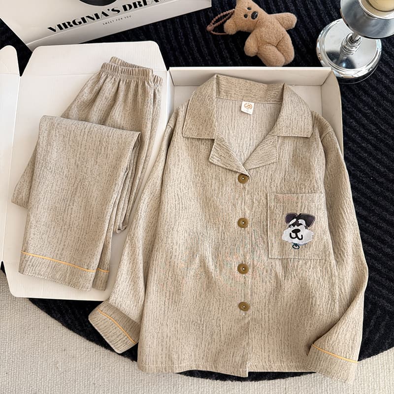 Spring Autumn Boys Cloud Cotton New Big Girls Big Kids Long Sleeve Long Pants Cartoon Comfortable Homewear Parent-Child Set