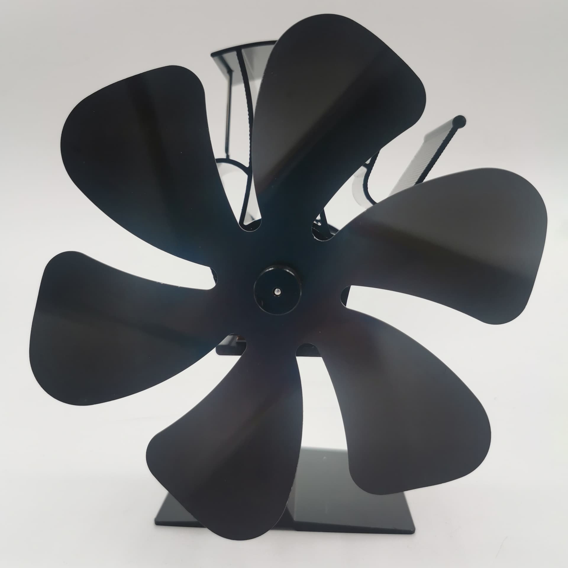 Cross-border Direct Supply 6-Blade Fireplace Fan, Aluminum Silent Self-Starting Wood Stove Accessory, Stove Fan Thermoelectric Self-Start