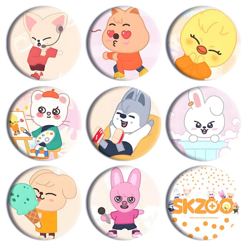 straykids badge emoticon pack cute cartoon series peripheral high-definition tinplate